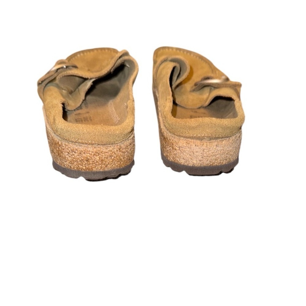 Birkenstock Tan Suede Buckley Mules with Buckle - Picture 2 of 2